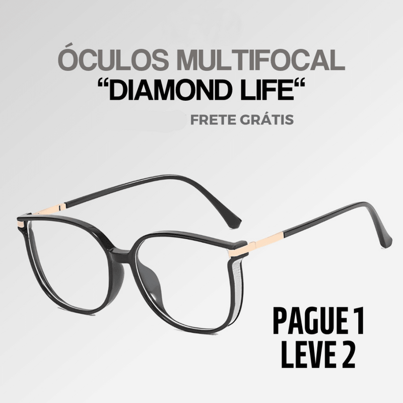 Pague 1 Leve 2 | Óculos Multifocal Diamond Life + Brinde