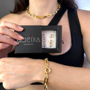 Choker Grossa + Pulseira Grossa Cartier + 6 argolinhas Grátis  Banhados a Ouro 18k