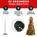 Árvore Natal Retrátil 2,10m Estilo Pinheiro